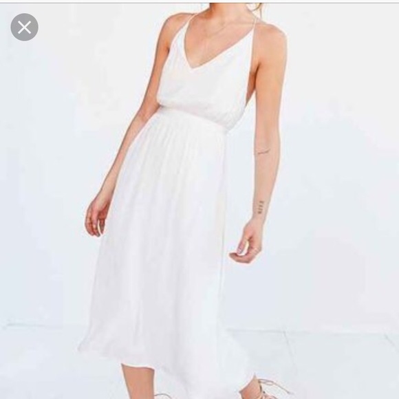 Kimchi Blue Dresses & Skirts - Kimchi Blue off white satin midi dress NWT